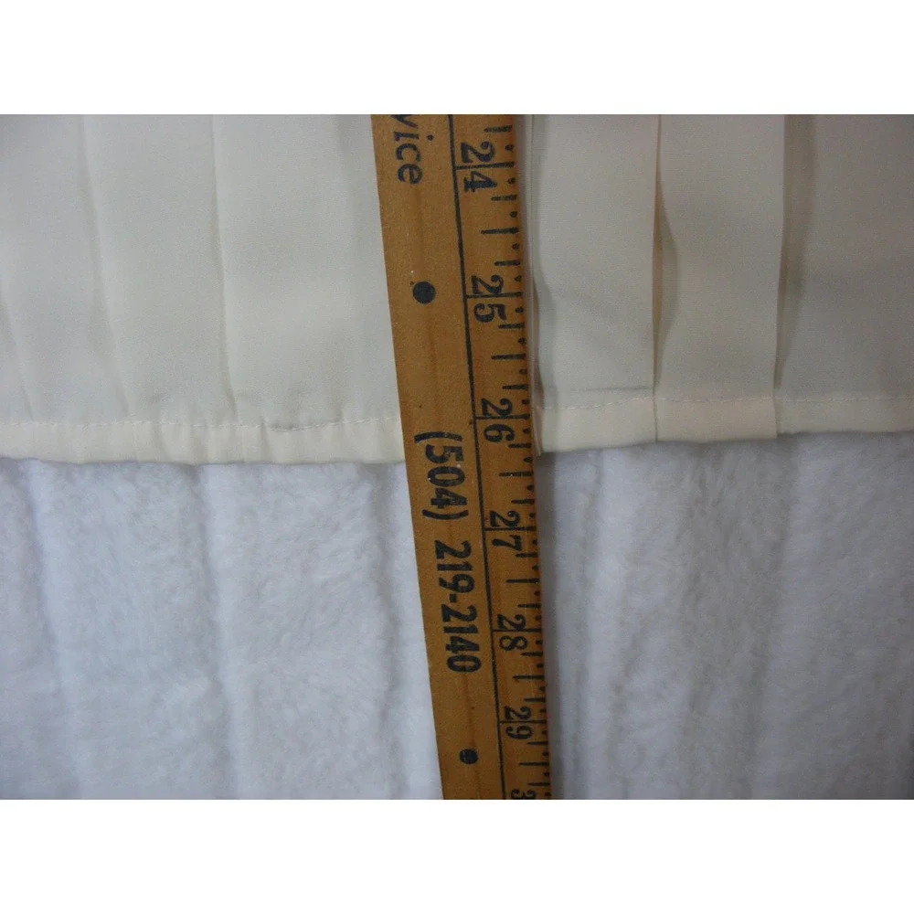 Essentials Worthington Blouse Womens 10 Cream Excellent Lace Bib Pintuck Pleat